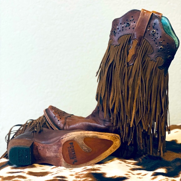 Corral Vintage Fringe Boots - Picture 1 of 10